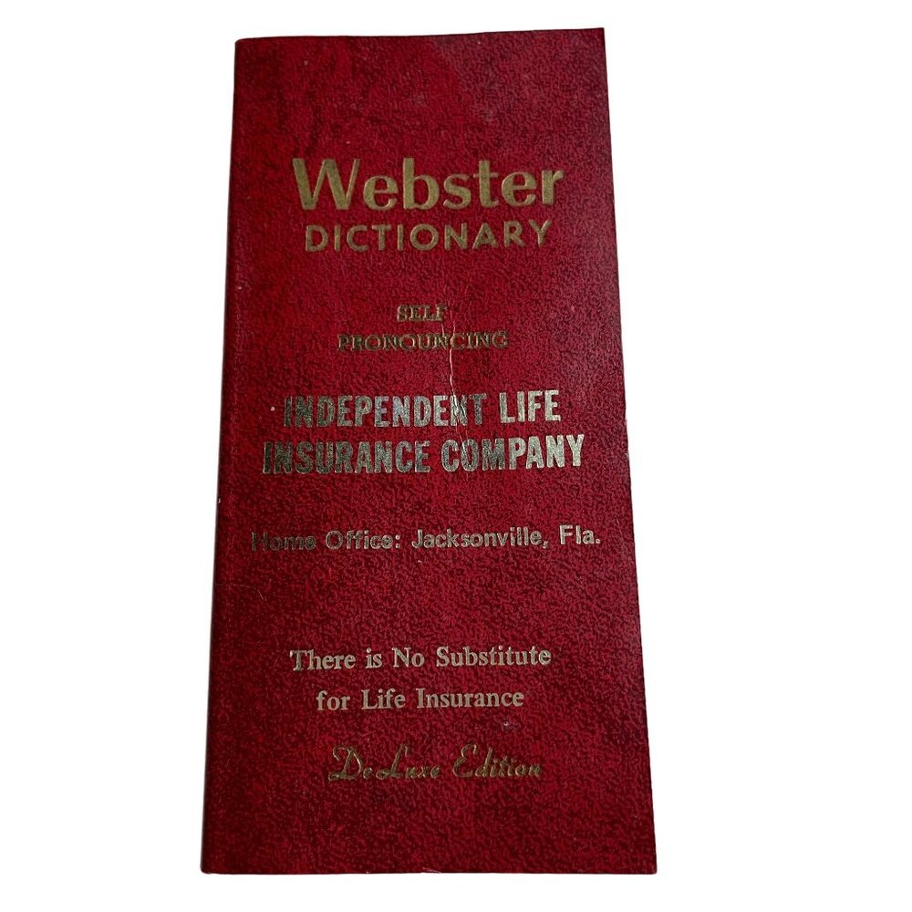 Vintage Webster Dictionary Self Pronouncing Deluxe Edition Pocket Vest Size u
